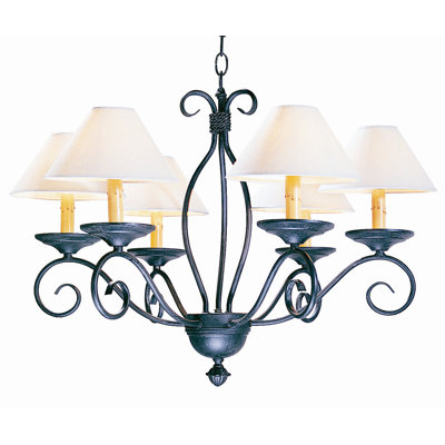 French Elegance 6 Light Shaded Classic Traditional Chandelier French Elegance 6 Light Shaded Classic Traditional Chandelier